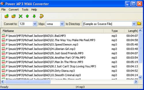 CooolSoft Power MP3 WMA Converter : 