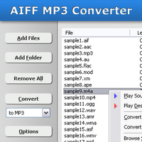 AIFF MP3 Converter (โปรแกรมแปลงไฟล์ AIFF เป็น MP3 และ WAV)