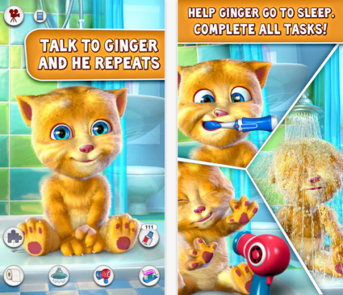 Talking Ginger (App แปลงเสียงพูด บันทึกเสียง เป็นแมว) : 