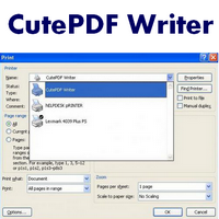 CutePDF Writer (โปรแกรมเขียน PDF) : 