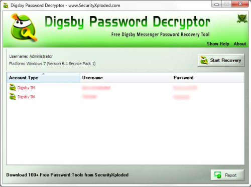 Digsby Password Decryptor : 