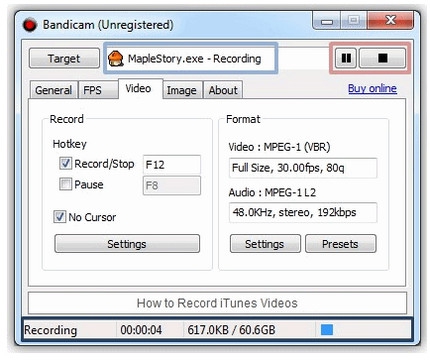 Bandicam Screen Recorder (โปรแกรม Bandicam Screen Recorder อัดวิดีโอหน้าจอ ขณะเล่นเกมส์) : 