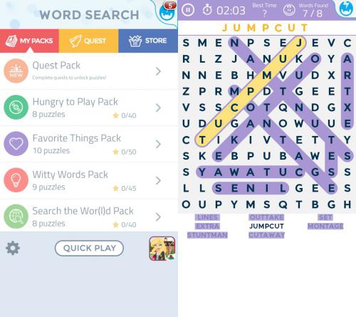 Word Search Puzzles (App เกมส์ทายคำศัพท์) : 