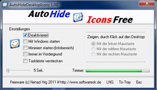 AutoHideDesktopIcons (โปรแกรมซ่อนไอคอน ซ่อน Icon บน Desktop ฟรี) : 