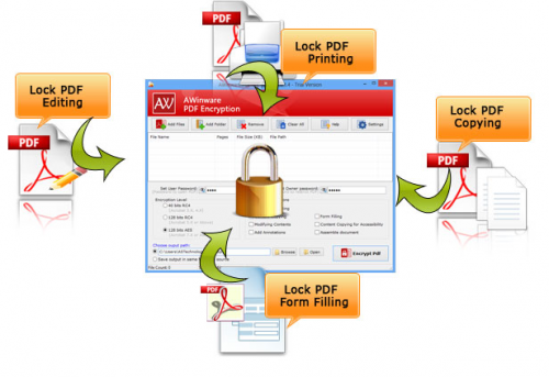 Awinware PDF Encryption (โปรแกรม PDF Encryption เข้ารหัสไฟล์ PDF) : 