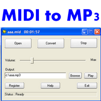 MIDI to MP3 Maker (โปรแกรมแปลงไฟล์ MIDI เป็น MP3) : 