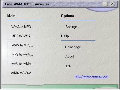 Eusing Free WMA MP3 Converter : 