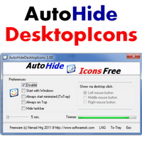 AutoHideDesktopIcons (โปรแกรมซ่อนไอคอน ซ่อน Icon บน Desktop ฟรี)