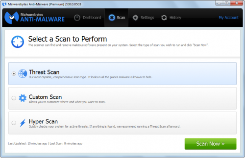 Malwarebytes Anti-Malware (โปรแกรมสแกนไวรัส แอนตี้ไวรัส ป้องกัน Spyware Malware) : 