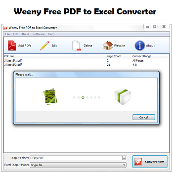 Weeny Free PDF to Excel Converter : 