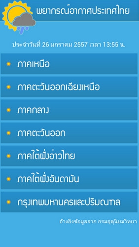 App พยากรณ์อากาศประเทศไทย : 