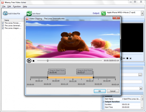Weeny Free Video Joiner : 