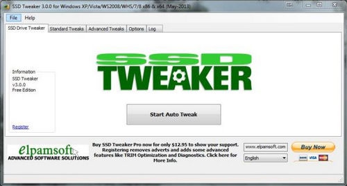 SSD Tweaker (โปรแกรม SSD Tweaker ปรับแต่งฮาร์ดดิสก์ SSD) : 
