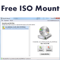 Free ISO Mount (โปรแกรมเม้าท์ไฟล์ ISO Image ฟรี) : 