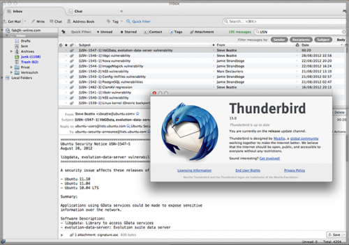 Mozilla ThunderBird (โปรแกรม ThunderBird โปรแกรมส่งเมล์ เช็คเมล์ ฟรี) : 