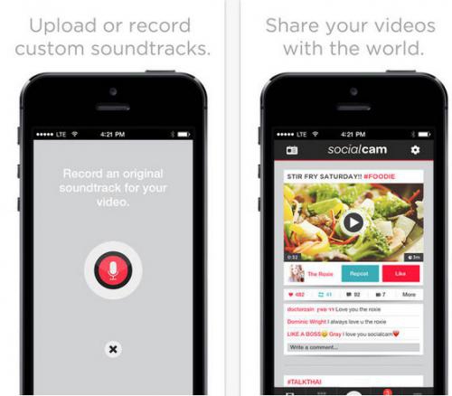 Socialcam (App โซเชียลแคม บันทึกวิดีโอ และ แชร์วิดีโอ) : 