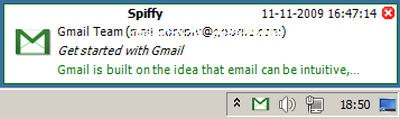 Spiffy (โปรแกรม Spiffy แจ้งเตือนอีเมลใหม่ Gmail ฟรี) : 