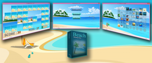 Beach Matching Game (เกมส์ Beach Matching จับคู่) : 