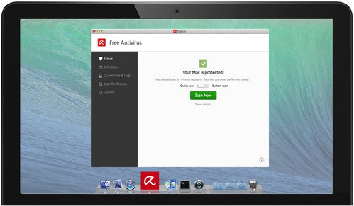 Avira Free Antivirus for Mac (โปรแกรมสแกนไวรัส เครื่อง Mac ฟรี) : 