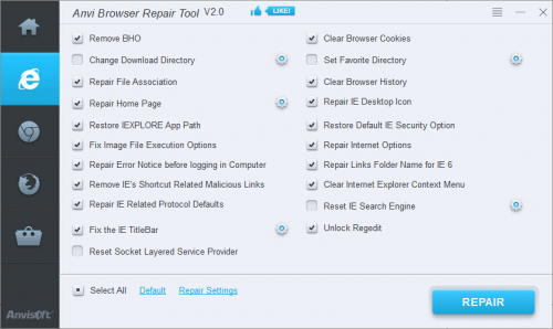 Anvi Browser Repair Tool : 