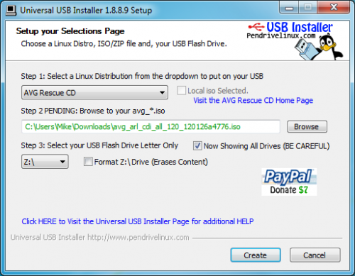 Universal USB Installer (ก๊อปปี้ Linux Live CD ลง Flash Drive) : 
