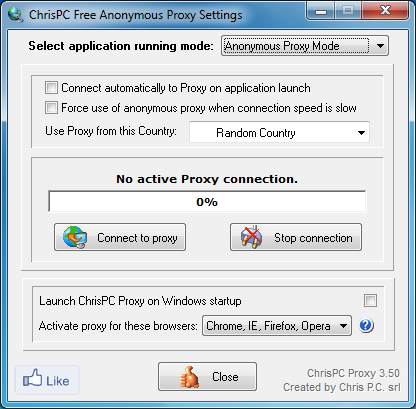ChrisPC Anonymous Proxy (โปรแกรมหา Proxy เร่งความเร็วเน็ต) : 