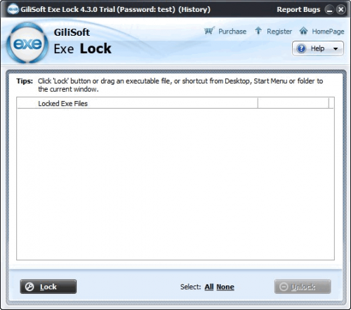 GiliSoft Exe Lock (โปรแกรม GiliSoft Exe Lock ล็อกไฟล์ .EXE) : 
