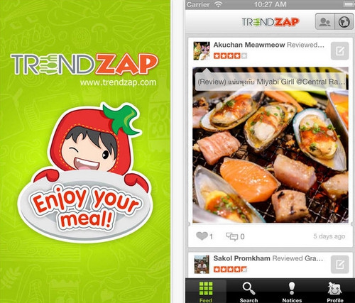 TrendZap (App รวมร้านอาหาร รีวิวร้านอาหาร) : 