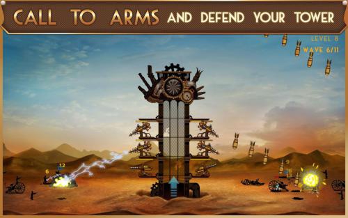 Steampunk Tower (App เกมส์ป้องกันป้อมปราการ) : 