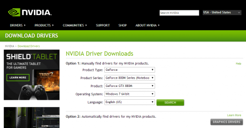 NVIDIA Driver (โปรแกรมหาไดร์การ์ดจอ จาก NVIDIA) : 