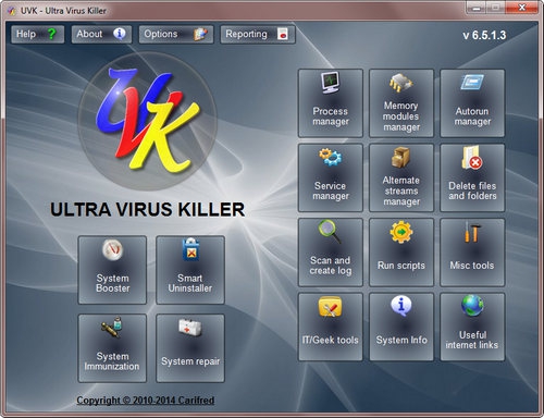 Ultra Virus Killer (โปรแกรมตรวจเช็คมัลแวร์ ดูแลเครื่อง) : 