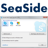 Seaside for Skype (โปรแกรมเล่น Skype พร้อมกัน หลาย Account) : 