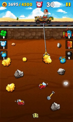 Gold Miner (App เกมส์รถเหมืองขุดทองล่าสมบัติ) : 