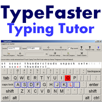 TypeFaster Typing Tutor (โปรแกรมพิมพ์ดีด เพิ่มทักษะการพิมพ์) : 