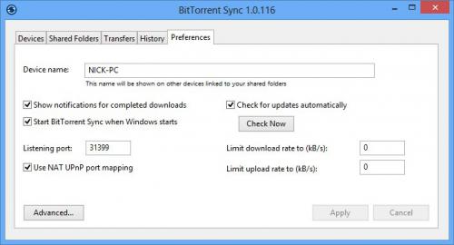 BitTorrent Sync (โปรแกรม BitTorrent Sync แชร์ไฟล์ ฟรี) : 
