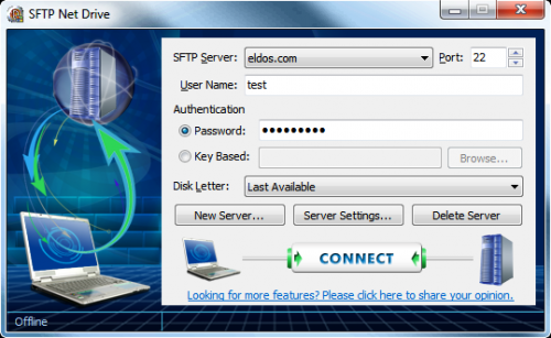 SFTP Net Drive (โปรแกรมทำ FTP เซิร์ฟเวอร์ เป็น ไดร์ฟนึง บนคอม) : 