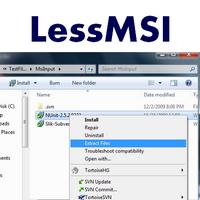 lessmsi (โปรแกรม lessmsi ดูข้อมูล แตกไฟล์ MSI ฟรี) : 