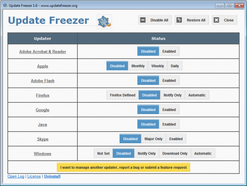 Update Freezer (โปรแกรม Update Freezer อัพเดตโปรแกรม ฟรี) : 