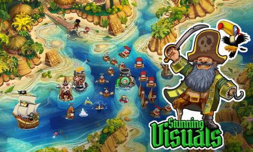 Pirate Legends Tower Defense (App เกมส์ป้องกันเรือ) : 