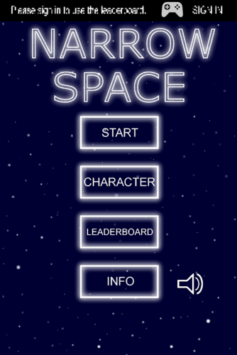 NarrowSpace (App เกมส์ขับยานอวกาศผ่านช่องแคบ) : 