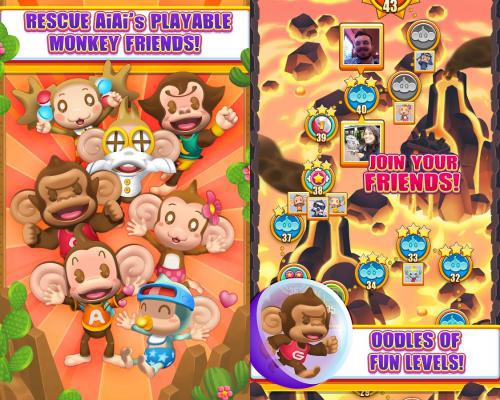 Super Monkey Ball Bounce (App เกมส์ลิงกระโดด) : 