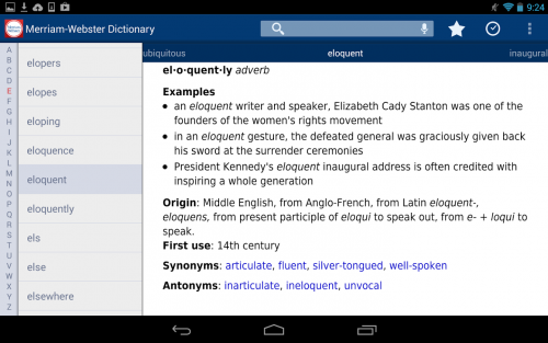 Merriam Webster Dictionary (App ค้นหาศัพท์อังกฤษ) : 