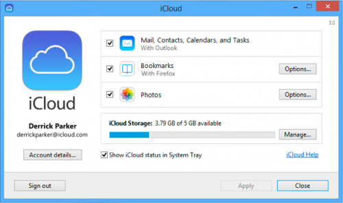 iCloud for Windows (โปรแกรมสำรองข้อมูลระบบ iOS) : 