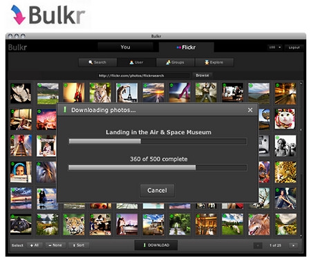 Bulkr (โปรแกรม Bulkr โหลดรูป เซฟวิดีโอ จาก Flickr ฟรี) : 