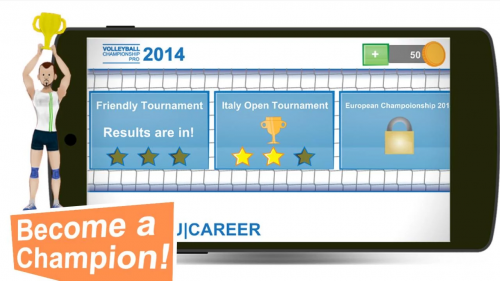 Volleyball Champions 3D 2014 (App เกมส์ชิงแชมป์วอลเล่บอล) : 