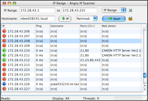 Angry IP Scanner (โปรแกรมค้นหาและตรวจสอบไอพี) : 