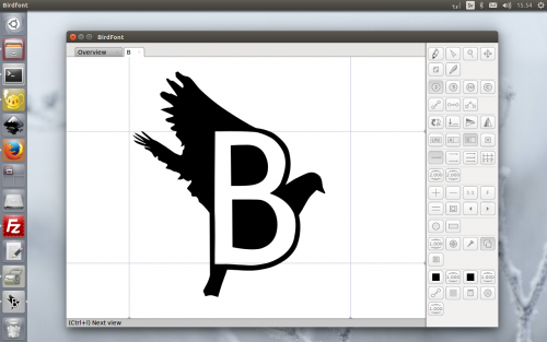 BirdFont (โปรแกรม BirdFont ออกแบบฟอนต์) : 