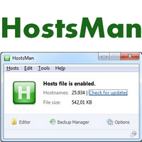 HostsMan (โปรแกรม HostsMan บล็อกเว็บไซต์ จัดการไฟล์ Host ฟรี) : 