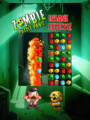 Zombie Puzzle Panic (App เกมส์เรียงเพชรสไตล์ซอมบี้) : 
