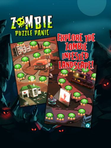 Zombie Puzzle Panic (App เกมส์เรียงเพชรสไตล์ซอมบี้) : 